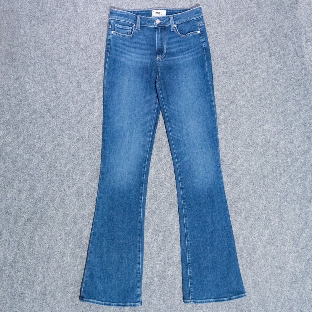 Paige High Rise Laurel Canyon Stretch Bootcut Blue Denim Jeans Women's 26x32